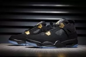 hommes air jordan 4 low black gold